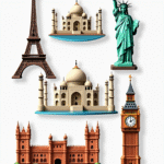 Global Landmarks - Sticker Sheet v5